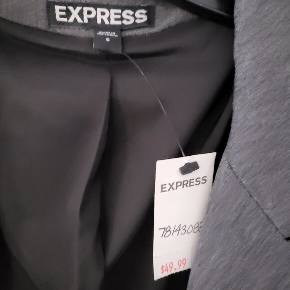 Express Women's Charcoal Blazer, NWT, Size 6 - Picture 3 of 14